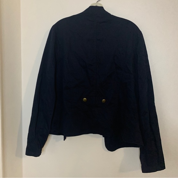 Navy DressBarn zip up jacket - Picture 2 of 7